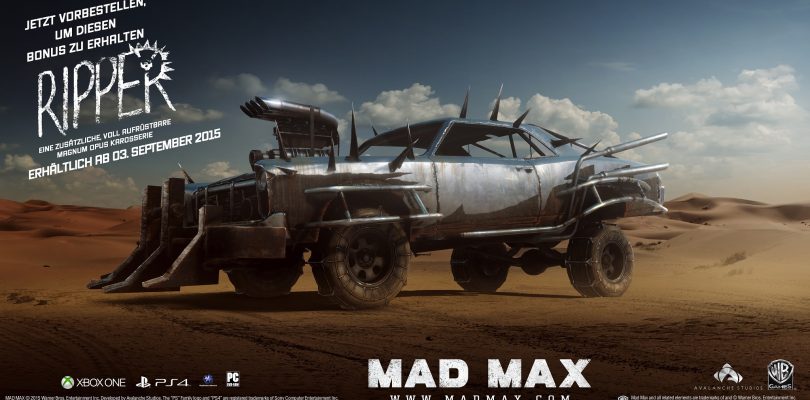 Mad Max – Vorbestellerboni bekannt, Packshot-Artwork veröffentlicht