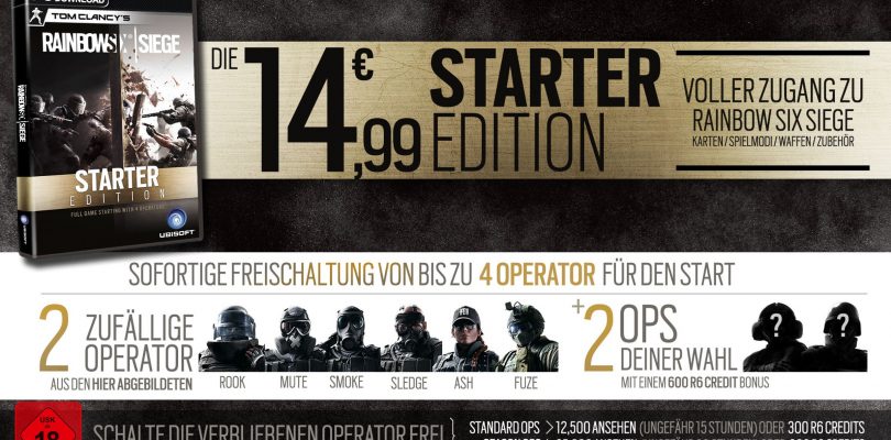 Rainbow Six Siege – Starter Edition für 15€ verfügbar