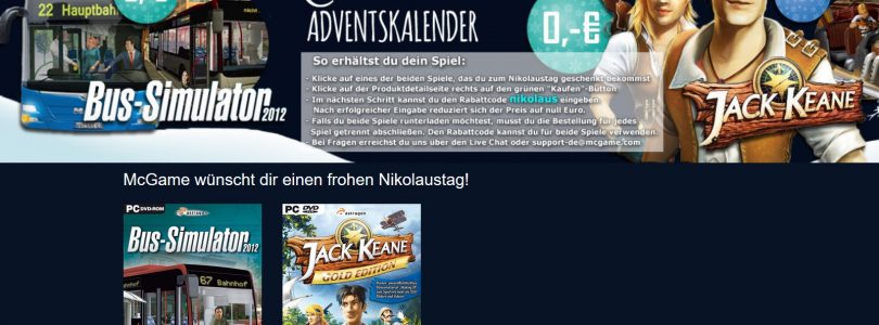 McGame – Morgen bekommt ihr zwei Spiele gratis