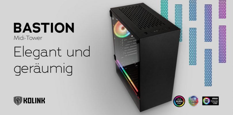 Kolink Bastion – Midi-Tower überzeugt durch Eleganz und Preis