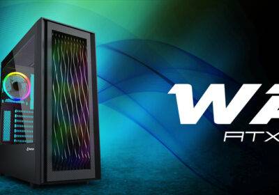Sharkoon RGB Wave – ATX-Gaming-Gehäuse mit 3D-Wellenmuster