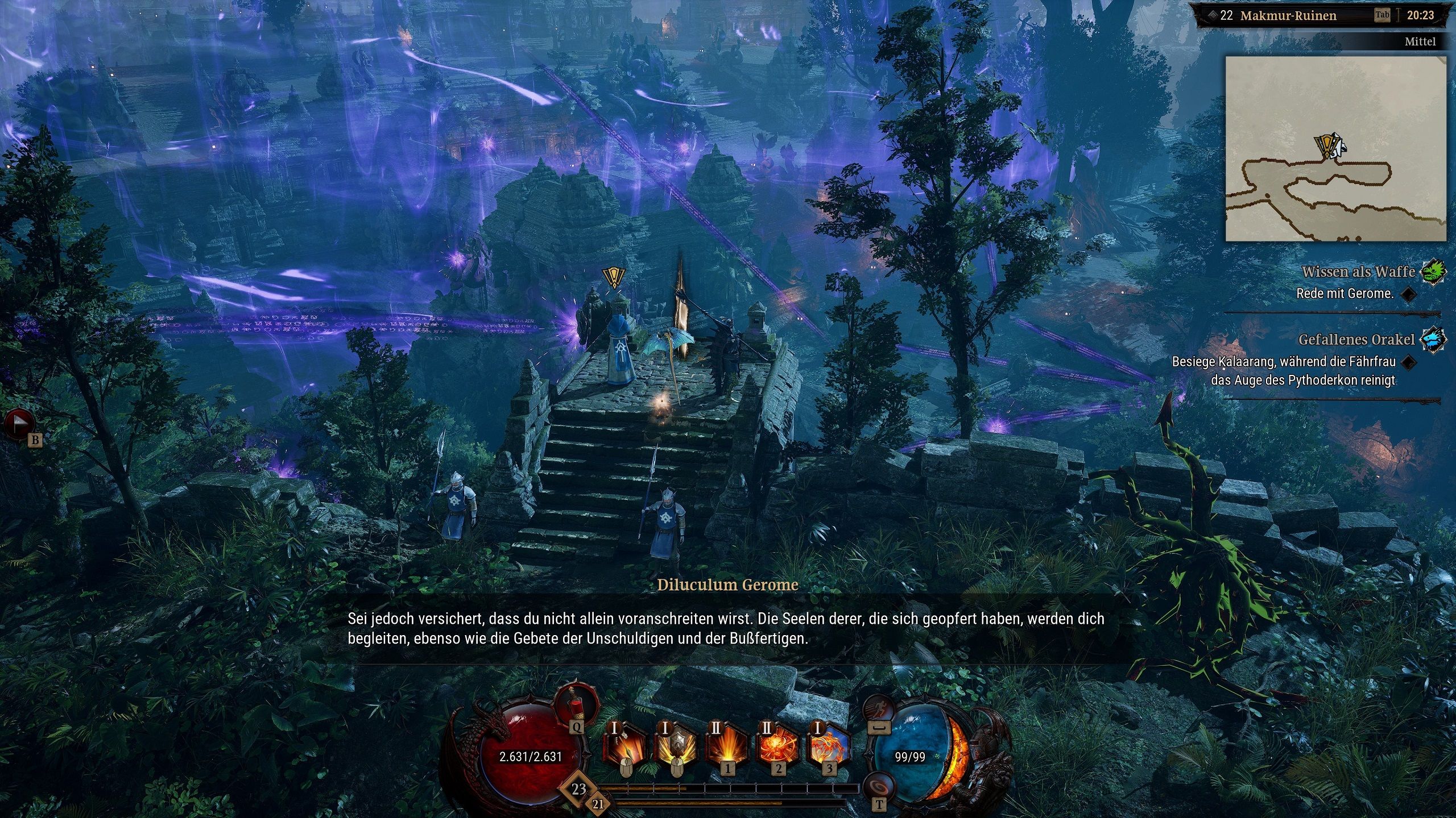 In solchen In-Game-Sequenzen wird die Story vorangetrieben und natürlich auch durch etliche Gespräche - Dragonkin: The Banished.